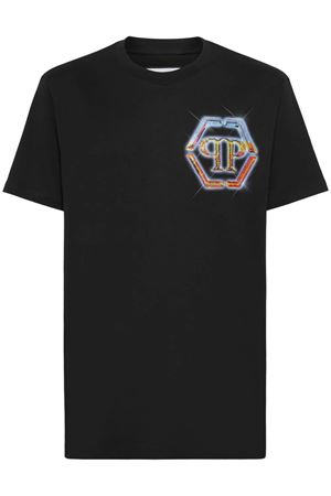 Black cotton T-shirt PHILIPP PLEIN | FADCMTK7342PJY002N02